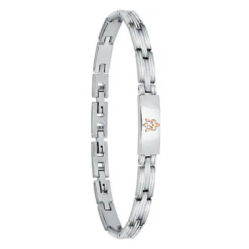 Rose Gold PVD & Steel Grooved Bracelet, 22 cm - JM121ATK12 - Maserati