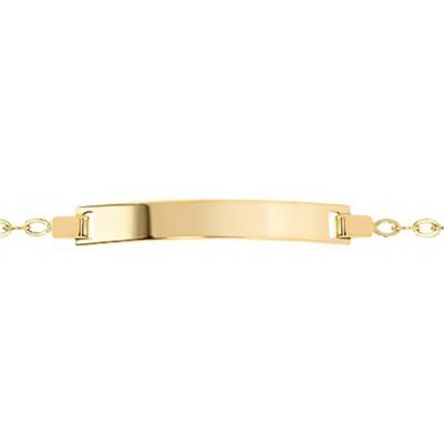 750 Yellow Gold Four Openwork Butterflies Baby ID Bracelet, Adjustable Length 14 cm, Width 3 mm - Bambins