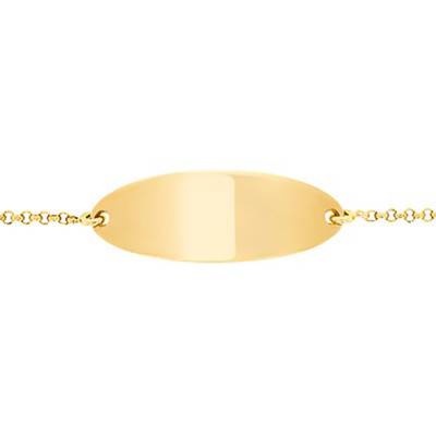Gourmette Nœud Or Jaune 750, Longueur 13 cm réglable, Largeur 1,50 mm - Bambins