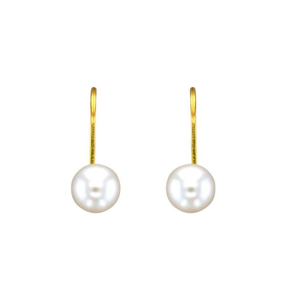 Boucles D'oreilles Or 18 Carats Avec Perles De Culture Akoya Qualité A - Neuf, Clous