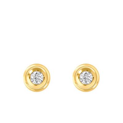 Boucles d'oreilles Diamants & Or Jaune 375 - Rosatella