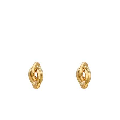Yellow Gold Antillean Knot Stud Earrings, 6 mm Width - Rosatella
