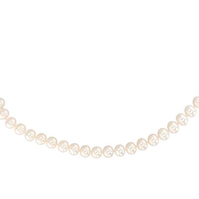 750/1000 Yellow Gold & Pearl and Nacre Necklace, Length 45 cm, Diameter 7.50 mm to 8 mm - Porchet