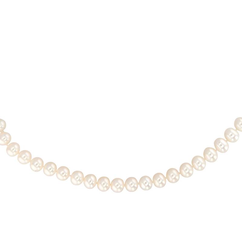 750/1000 Yellow Gold & Pearl and Nacre Necklace, Length 45 cm, Diameter 7.50 mm to 8 mm - Porchet