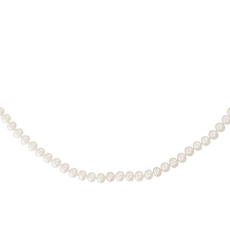 750 Yellow Gold, Pearl and Nacre Necklace, Length 45 cm, Diameter 5.50 mm to 6 mm - Porchet