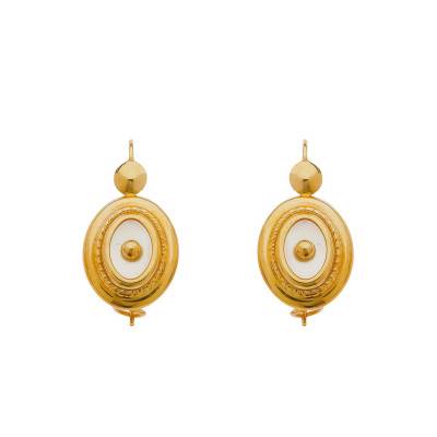 Boucles d'oreilles sablaises nacre 2 griffes - Rosatella