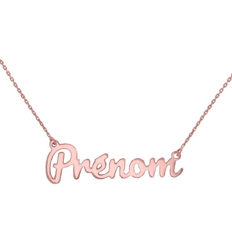 Customizable 9K Rose Gold Name Necklace, Length 38 cm to 42 cm - Rosatella