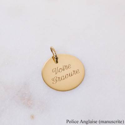 Médaille Vierge Bienveillante Sablée en Or Jaune 375 ou 750, Diamètre 16 mm - Lumiosa