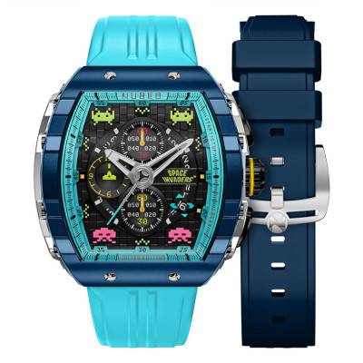 Magellan Chronograph Space Invaders Limited Edition NB-6024-SI-0A Cosmic Cobalt Watch - Nubeo