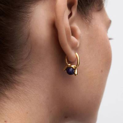 Boucles d'oreilles Sodalite Nexus en Argent Doré - AR01-D18 - Pdpaola