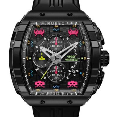 Magellan Chronograph Space Invaders Limited Edition Watch NB-6024-SI-08 Astro Ash - Nubeo