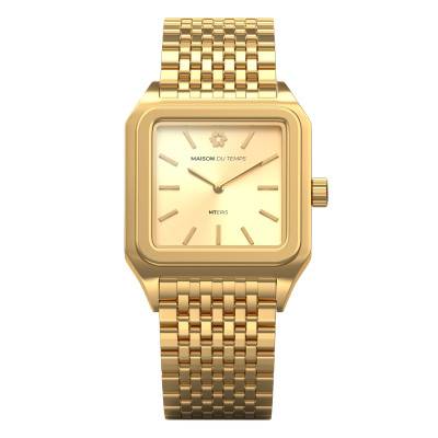 MTEris Champagne Yellow Gold-Tone Steel Watch 2100-A - Maison du Temps