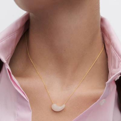 Aura Gold-Plated 925 Silver & Quartz Necklace, Length 40 cm to 50 cm - CO01-997 - Pdpaola