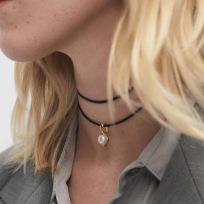 La Perla Essential Gold-Plated 925 Silver & Freshwater Cultured Pearl Pendant - PE01-114 - Pdpaola