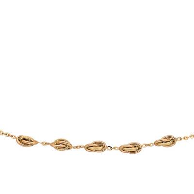 750/1000 Yellow Gold 5 Antillean Knots Necklace, 45 cm Length - Rosatella