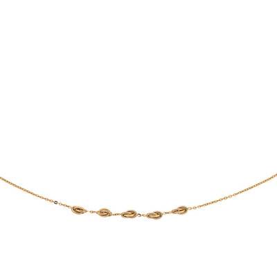 750/1000 Yellow Gold 5 Antillean Knots Necklace, 45 cm Length - Rosatella
