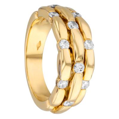 Bague Vancouver, Or Jaune et Diamants - Porchet