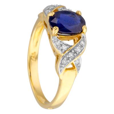 Bague Spurr 2 ors 750, Saphir 1,50 ct, Diamants 0,08 ct - Porchet