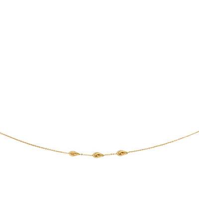 Antillean 3-Knot Yellow Gold Necklace, 45 cm Length, 4 mm Width - Rosatella