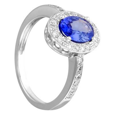 Bague Valhalla Or Blanc 750, Saphir 1,5 ct, Diamants 0,27 ct - Porchet