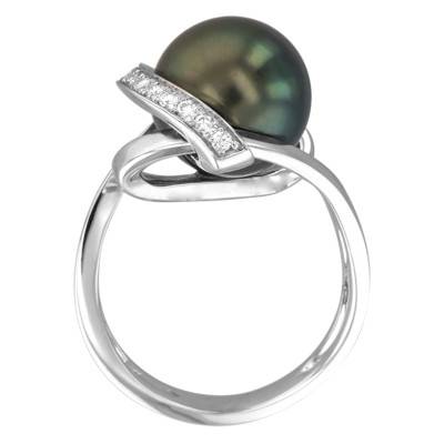 Bague Cap Henlopen, Perle Tahiti et Diamants - Porchet