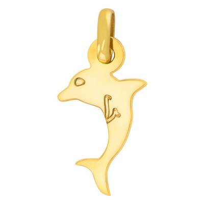 Pendentif Dauphin Plat, Or Jaune 375 ou 750 - Rosatella