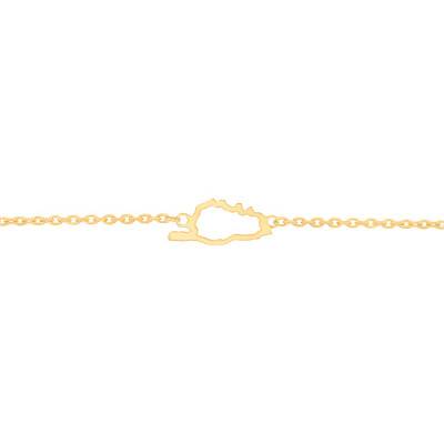 Yellow Gold 375 or 750 Corsican Cutwork Bracelet, Length 18 cm - Rosatella