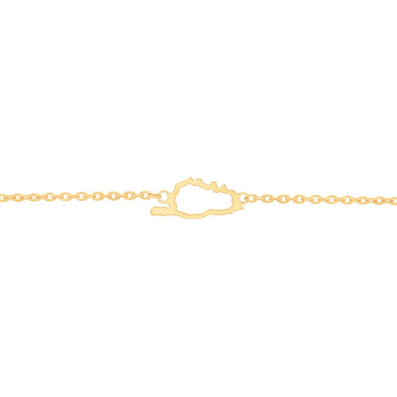 Yellow Gold 375 or 750 Corsican Cutwork Bracelet, Length 18 cm - Rosatella