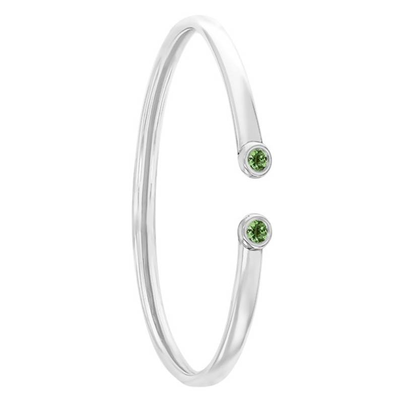 375 White Gold Flexible & Diopside Bracelet - Rosatella