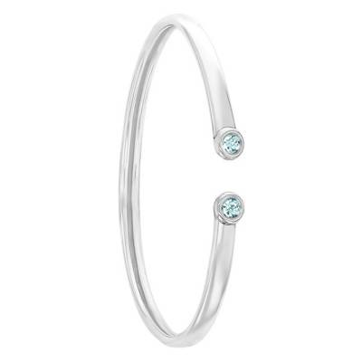 375 White Gold Flexible & Topaz Bracelet - Rosatella