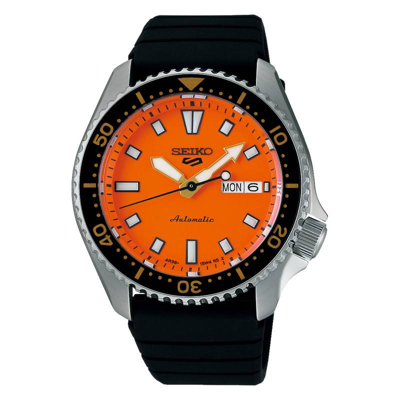 Seiko 5 Sports SKX Vintage Automatic Orange Watch SRPL89K1 - Seiko 5 Sports