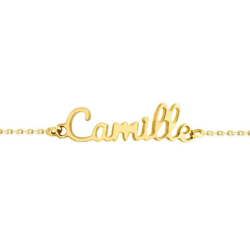 750/1000 Yellow Gold Name Bracelet, Length 15 cm to 19 cm - Rosatella