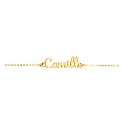 375/1000 Yellow Gold Name Bracelet, Length 15 cm to 19 cm - Rosatella