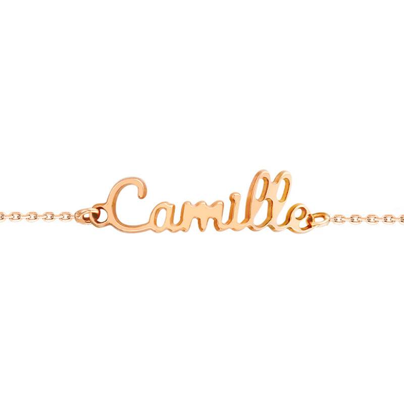 375 Rose Gold Name Bracelet, Length 15 cm to 19 cm - Rosatella