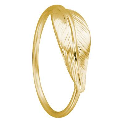 375/1000 Yellow Gold Feather Ring - Maison Ballet by Scarlett