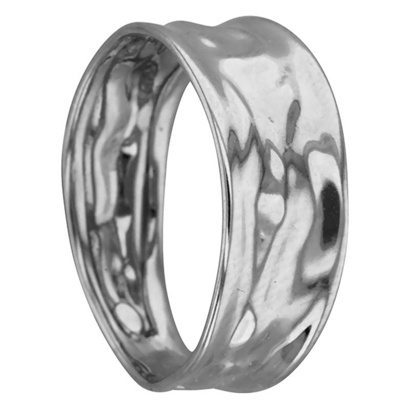 Bague Froissée en Or Blanc 375 - Maison Ballet by Scarlett