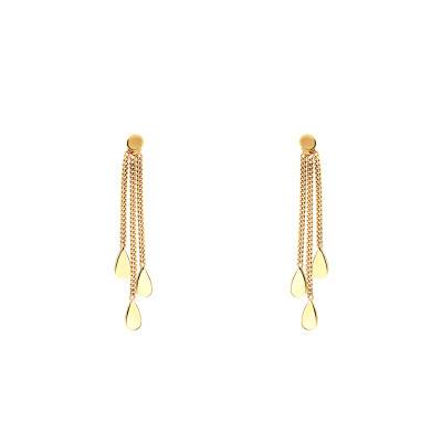 Boucles d'Oreilles Pendantes en Or Jaune 375 - Maison Ballet by Scarlett