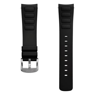 Mido Multifort TV Big Date Black Rubber Watch Strap - Mido