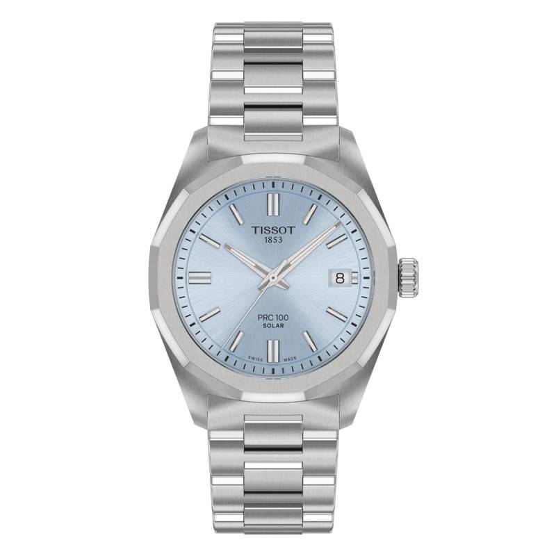 PRC 100 Solar Quartz 34mm Watch T1518221135100 - Tissot