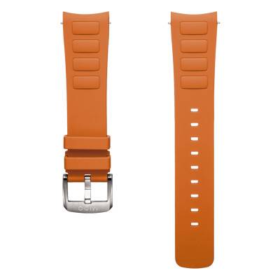 Bracelet de montre Multifort TV Big Date caoutchouc orange - Mido