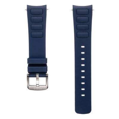 Bracelet de montre Multifort TV Big Date caoutchouc bleu - Mido