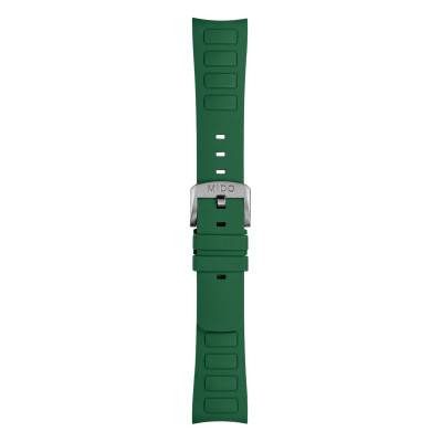 Mido Multifort TV Big Date Green Rubber Watch Strap - Mido