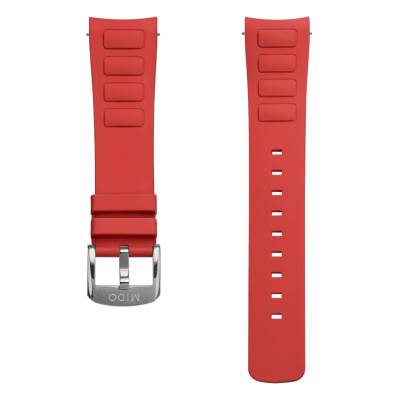 Bracelet de montre Multifort TV Big Date caoutchouc rouge - Mido