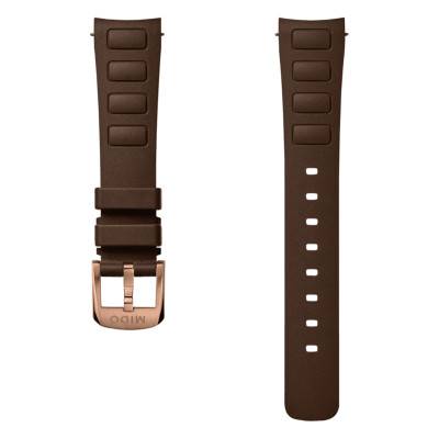 Bracelet de montre Multifort TV 35 caoutchouc brun - Mido