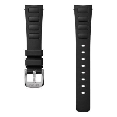 Bracelet de montre Multifort TV 35 caoutchouc noir - Mido