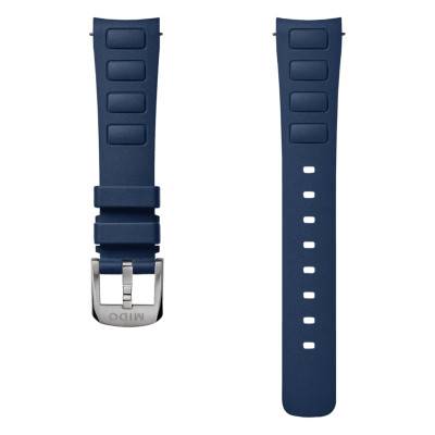 Bracelet de montre Multifort TV 35 caoutchouc bleu foncé - Mido