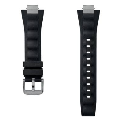 Multifort 8 Two Crowns Black Rubber Watch Strap - Mido
