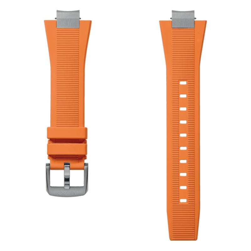 Mido Multifort 8 Two Crowns Orange Rubber Watch Strap - Mido