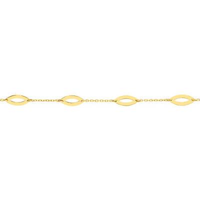 Bracelet feuilles ajourées Or Jaune 375, Longueur 18,5 cm, Largeur 1,00 mm - Scarlett or Scarlett