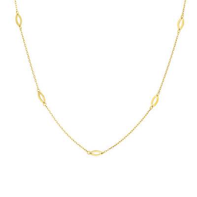 Collier Or Jaune 375 navettes ajourés, Longueur 42 cm - Scarlett or Scarlett